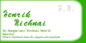 henrik michnai business card